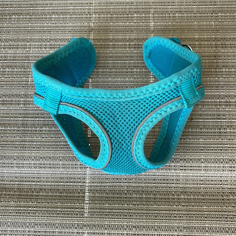 Dog Harness with Velcro and Hook Teal Small